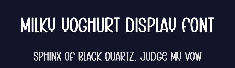 Milky Yoghurt Display Font by creativeletter — Display Font — thumbnail 2