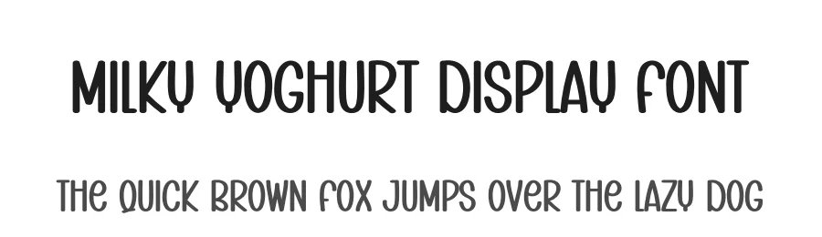 Milky Yoghurt Display Font by creativeletter — Display Font