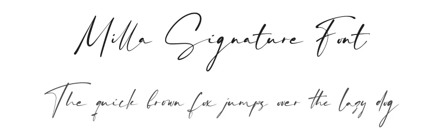 Milla Signature Font by fontkong — Script Handwritten Font