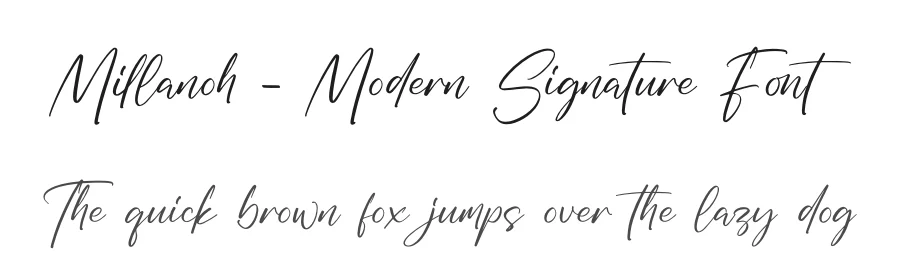 Millanoh – Modern Signature Font by glorytype — Script Handwritten Font