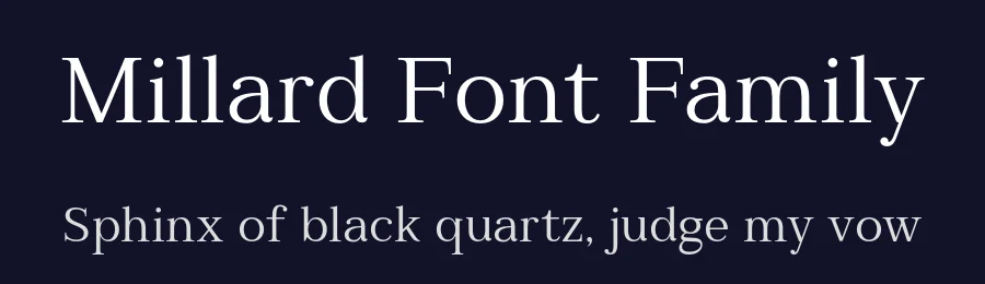 Millard Font Family by Artegra — Serif Font — thumbnail 2