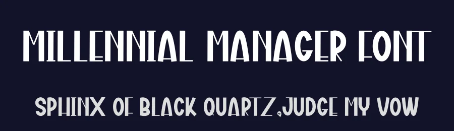 Millennial Manager Font by freshtypeink — Display Font — thumbnail 2