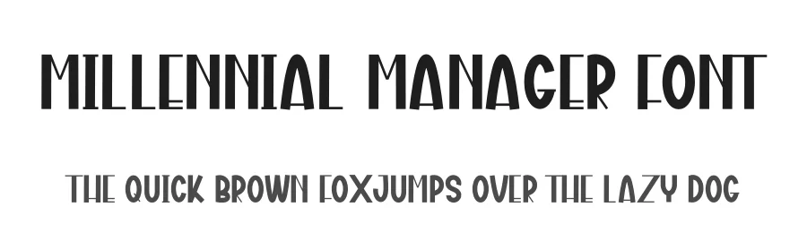Millennial Manager Font by freshtypeink — Display Font