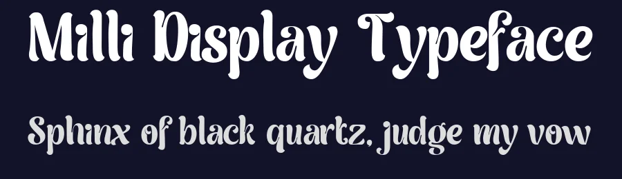 Milli Display Typeface by HydricDesign — Display Font — thumbnail 2