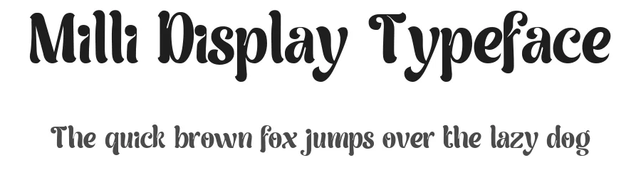 Milli Display Typeface by HydricDesign β Display Font