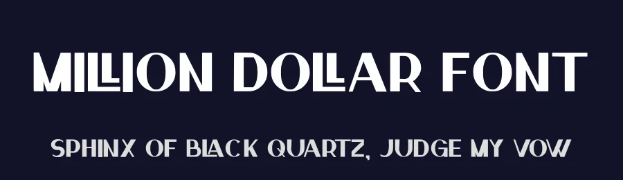 Million Dollar Font by hayoyuka8 — Sans Serif Font — thumbnail 2
