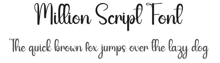 Million Script Font by andikastudio — Script Handwritten Font