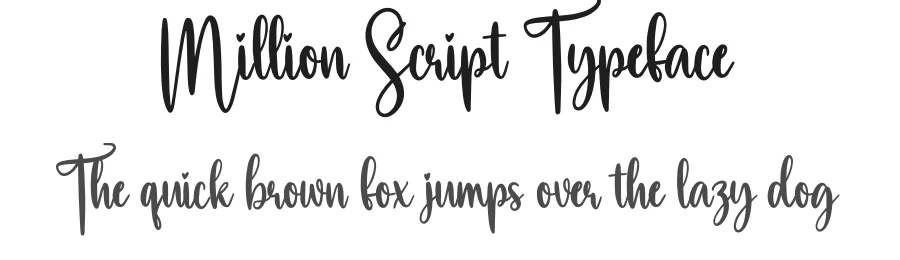 Million Script Typeface by creativeletter — Script Handwritten Font