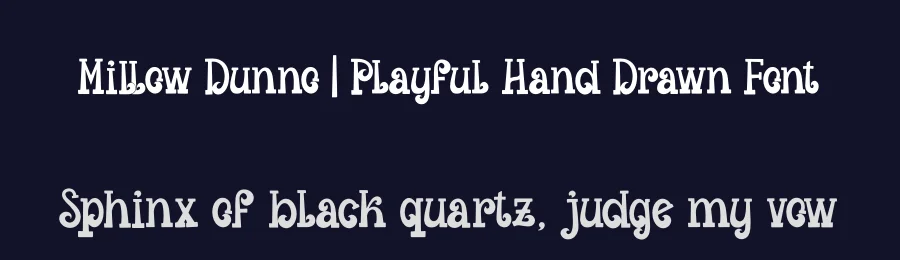 Millow Dunno | Playful Hand Drawn Font by Denustudios — Script Handwritten Font — thumbnail 2