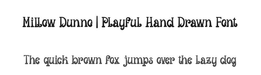 Millow Dunno | Playful Hand Drawn Font by Denustudios — Script Handwritten Font