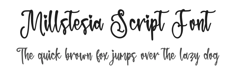Millstesia Script Font by glorytype — Script Handwritten Font