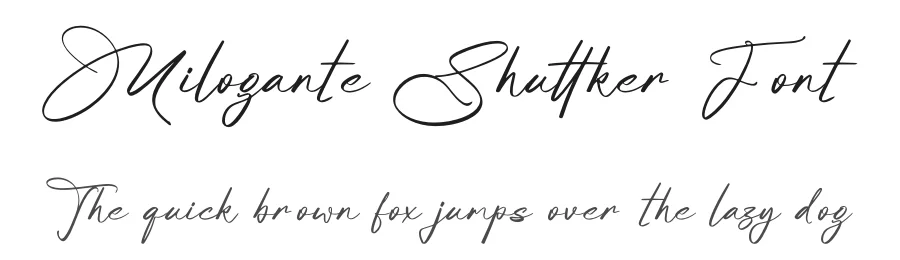 Milogante Shuttker Font by glorytype — Script Handwritten Font