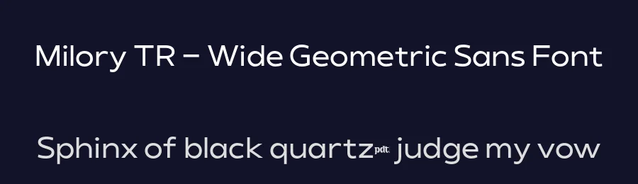 Milory TR – Wide Geometric Sans Font by productype — Decorative Font — thumbnail 2