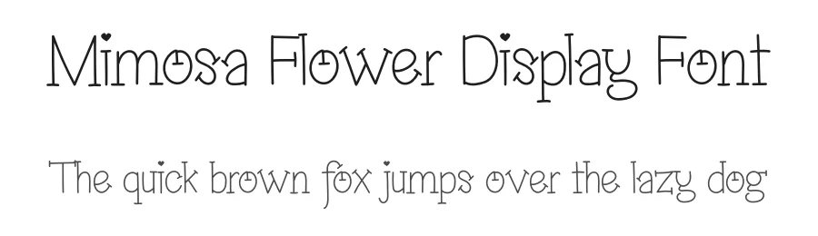 Mimosa Flower Display Font by andikastudio — Script Handwritten Font