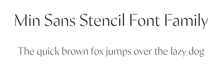 Min Sans Stencil Font Family by Typeji โ Sans Serif Font
