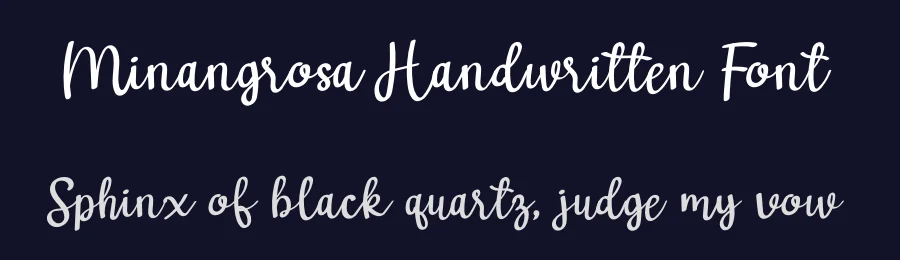 Minangrosa Handwritten Font by planetz studio — Script Handwritten Font — thumbnail 2