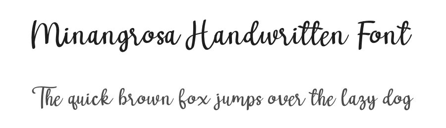 Minangrosa Handwritten Font by planetz studio — Script Handwritten Font