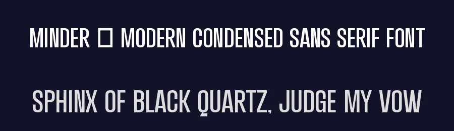 Minder – Modern Condensed Sans Serif Font by Funtype — Display Font — thumbnail 2