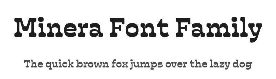 Minera Font Family by Period Type — Slab Serif Font