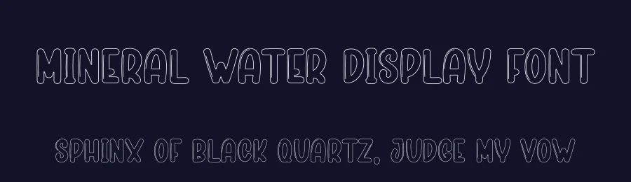 Mineral Water Display Font by andikastudio — Display Font — thumbnail 2