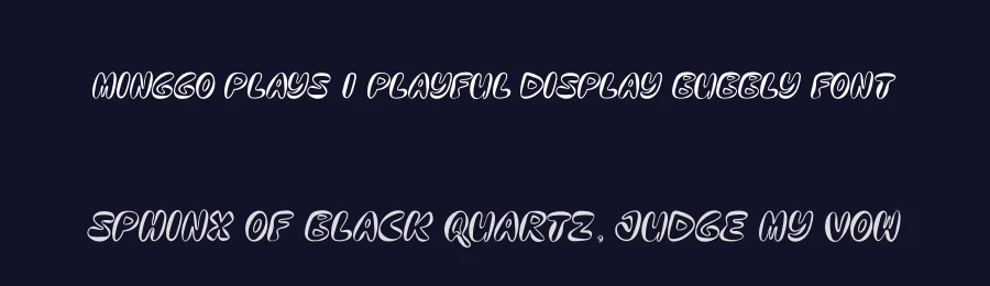 Minggo Plays | Playful Display Bubbly Font by Gracetypestudio — Display Font — thumbnail 2