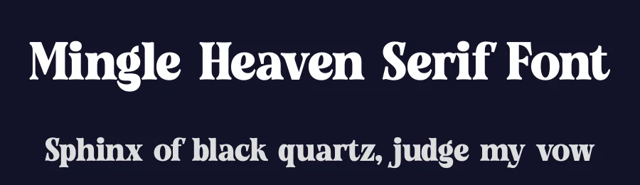 Mingle Heaven Serif Font by timelesstype.co — Display Font — thumbnail 2