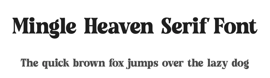 Mingle Heaven Serif Font by timelesstype.co — Display Font