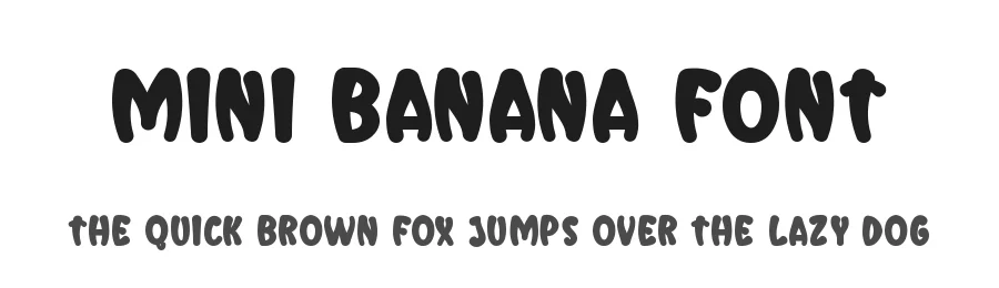Mini Banana Font by CalligraphyFonts.net — Display Font