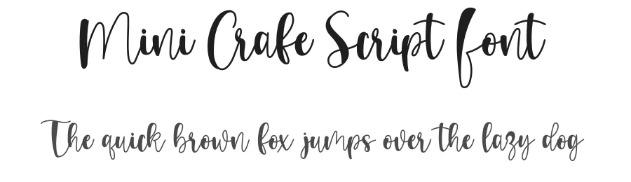 Mini Crafe Script Font by andikastudio — Script Handwritten Font