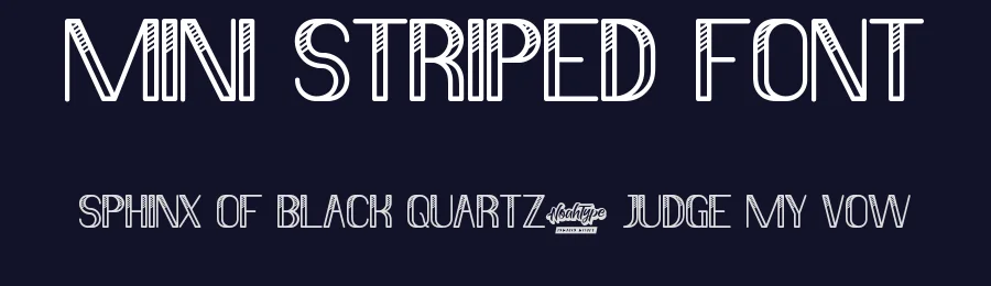 Mini Striped Font by noahtype — Decorative Font — thumbnail 2