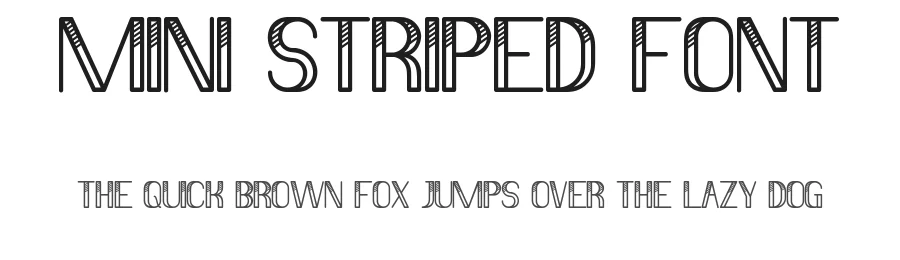 Mini Striped Font by noahtype — Decorative Font