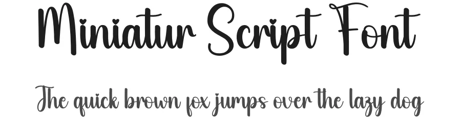 Miniatur Script Font by creativeletter — Script Handwritten Font