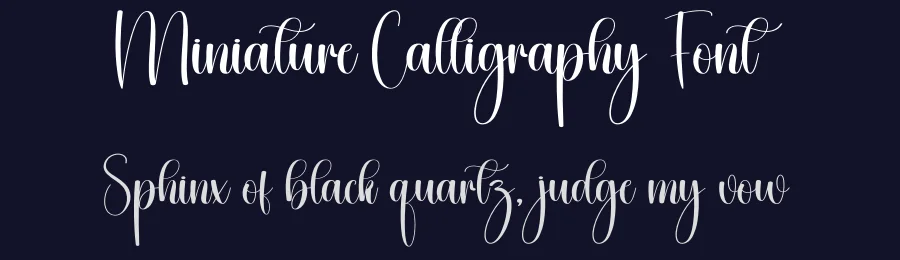 Miniature Calligraphy Font by creativeletter — Script Handwritten Font — thumbnail 2