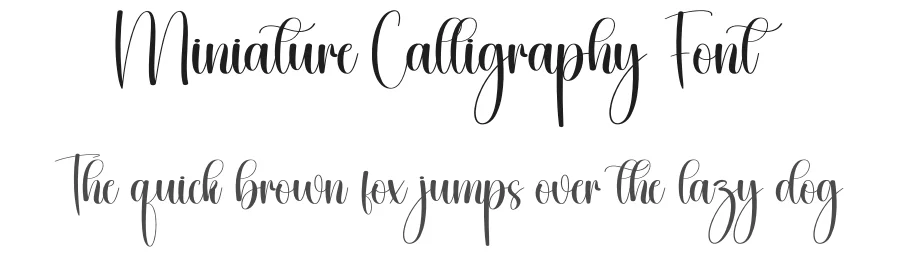 Miniature Calligraphy Font by creativeletter — Script Handwritten Font