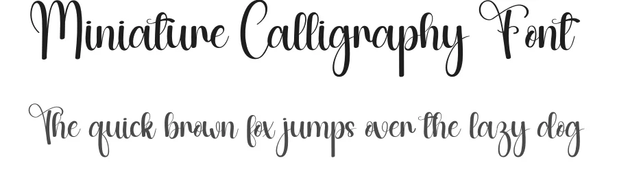 Miniature Calligraphy Font by andikastudio — Script Handwritten Font