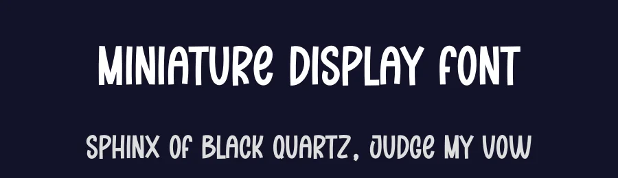 Miniature Display Font by creativeletter — Display Font — thumbnail 2