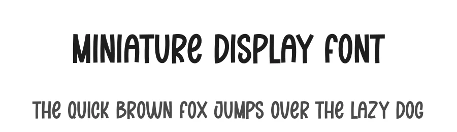 Miniature Display Font by creativeletter — Display Font