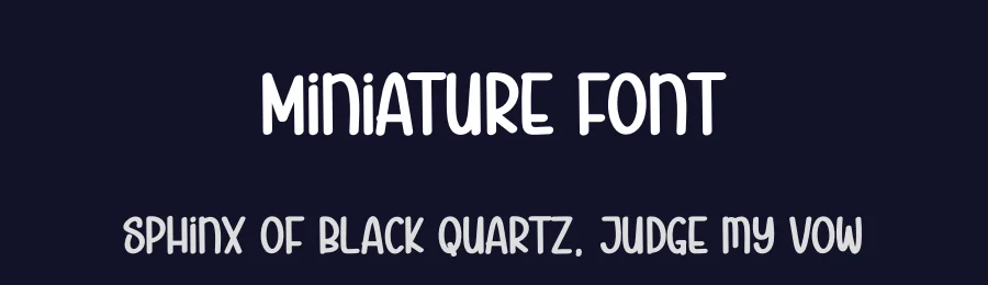 Miniature Font by creativeletter — Display Font — thumbnail 2