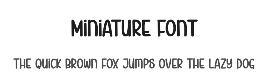 Miniature Font by creativeletter — Display Font
