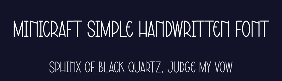 Minicraft Simple Handwritten Font by andikastudio — Display Font — thumbnail 2