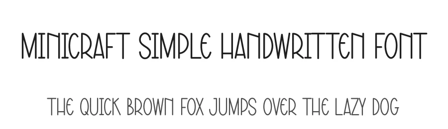 Minicraft Simple Handwritten Font by andikastudio — Display Font