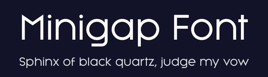 Minigap Font by Gravitype — Sans Serif Font — thumbnail 2