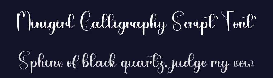 Minigirl Calligraphy Script Font by freshtypeink — Script Handwritten Font — thumbnail 2