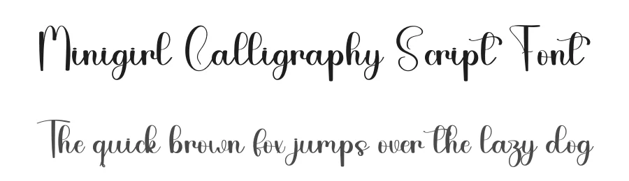 Minigirl Calligraphy Script Font by freshtypeink — Script Handwritten Font