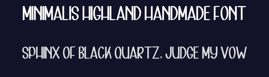 Minimalis Highland Handmade Font by inermediaSTUDIO — Display Font — thumbnail 2
