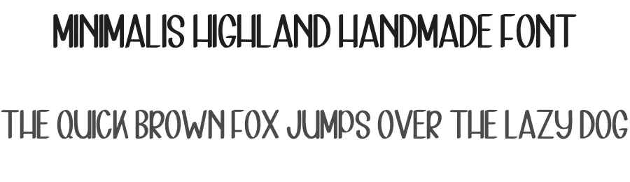 Minimalis Highland Handmade Font by inermediaSTUDIO — Display Font