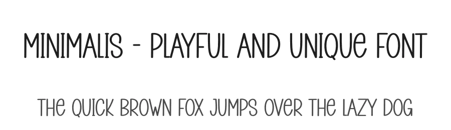Minimalis – Playful And Unique Font by andikastudio — Display Font