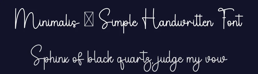 Minimalis – Simple Handwritten Font by freshtypeink — Script Handwritten Font — thumbnail 2