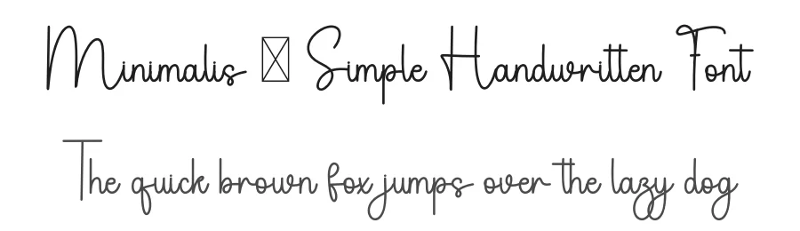 Minimalis – Simple Handwritten Font by freshtypeink — Script Handwritten Font