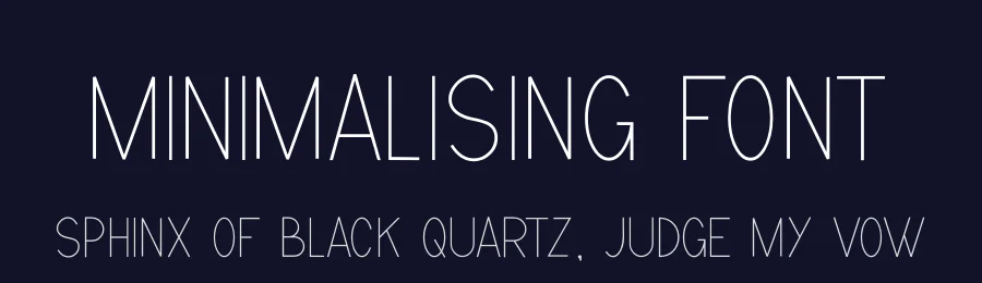 Minimalising Font by hayoyuka8 — Sans Serif Font — thumbnail 2